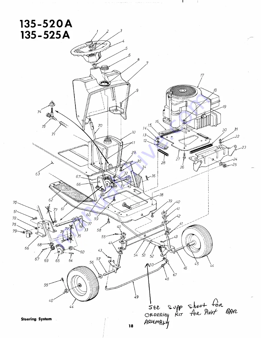 MTD 135-520A Owner'S Operating Service Instruction Manual Download Page 18