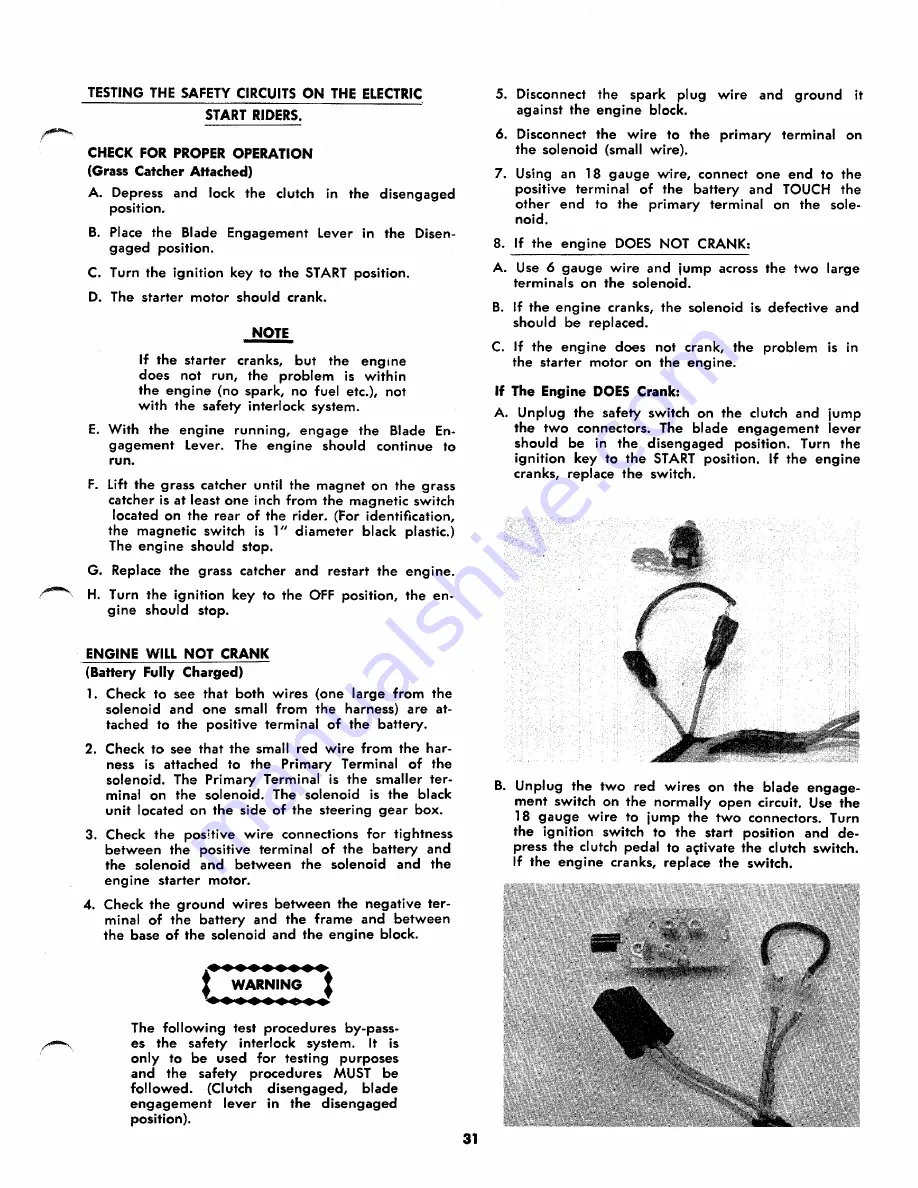 MTD 135-520A Owner'S Operating Service Instruction Manual Download Page 31