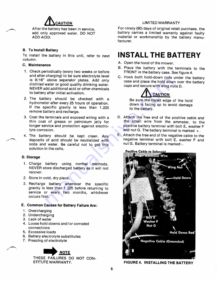 MTD 136-390A Owner'S Operating Service Instruction Manual Download Page 5