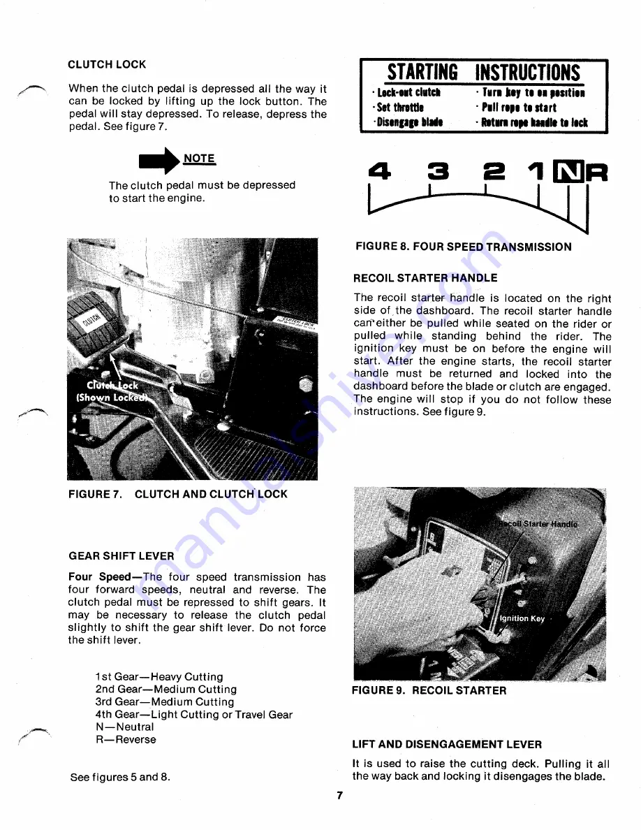 MTD 136-390A Owner'S Operating Service Instruction Manual Download Page 7