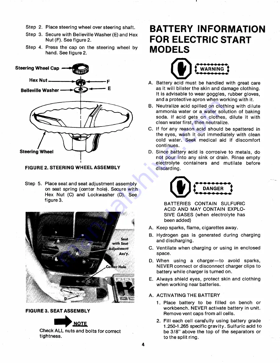 MTD 136-495A Owner'S Operating Service Instruction Manual Download Page 4