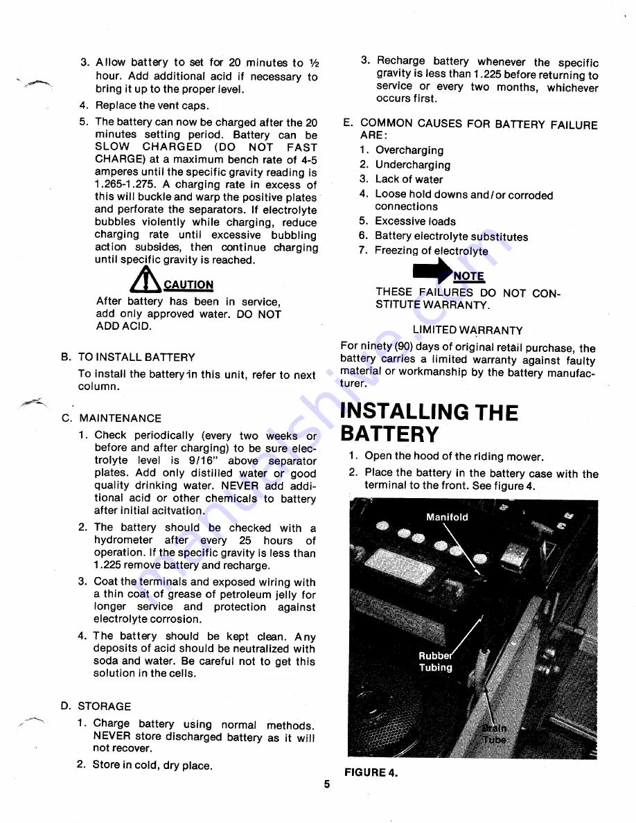 MTD 136-495A Owner'S Operating Service Instruction Manual Download Page 5