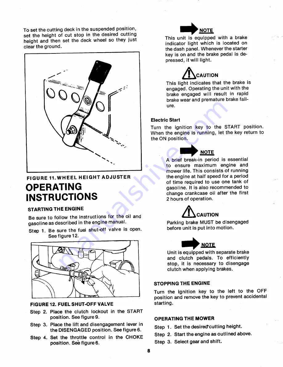 MTD 136-495A Owner'S Operating Service Instruction Manual Download Page 8