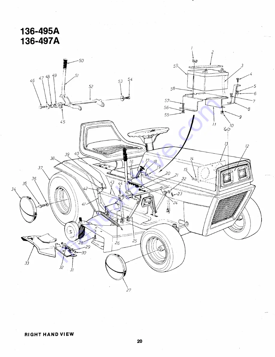 MTD 136-495A Owner'S Operating Service Instruction Manual Download Page 20