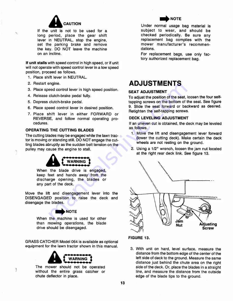 MTD 137-320-000 Owner'S Manual Download Page 13