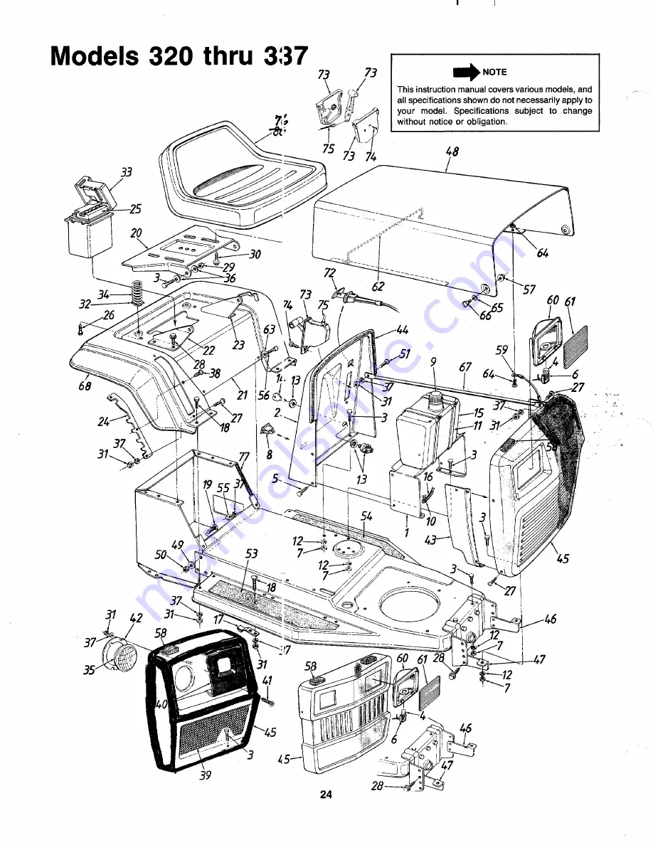 MTD 137-320-000 Owner'S Manual Download Page 24