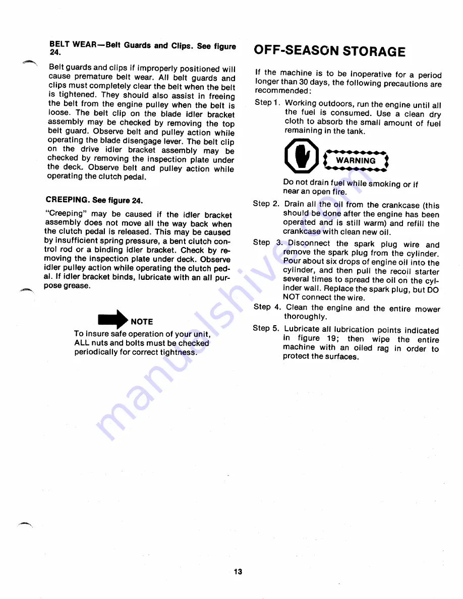 MTD 138-360A Owner'S Manual Download Page 13