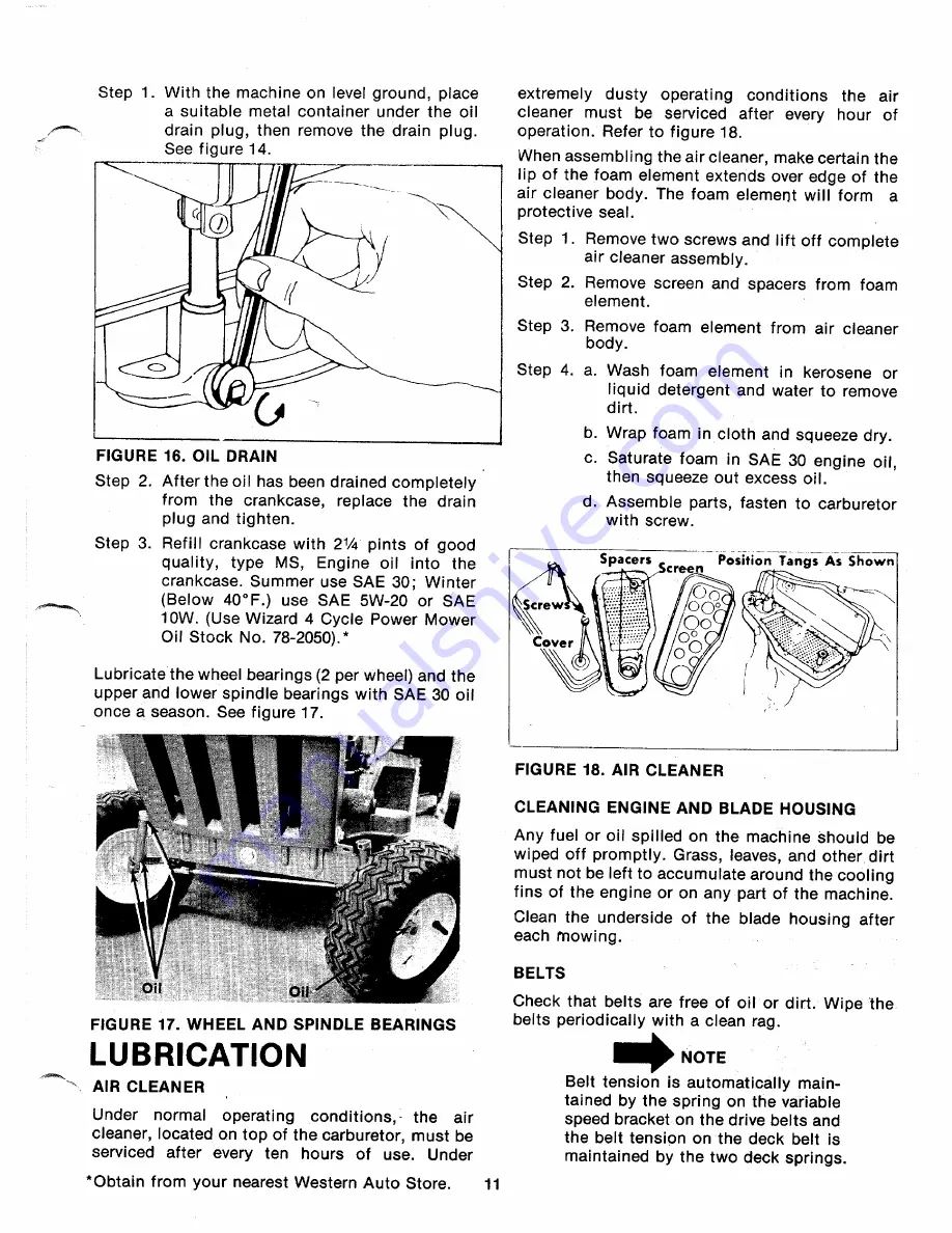 MTD 138-493A Owner'S Manual Download Page 11