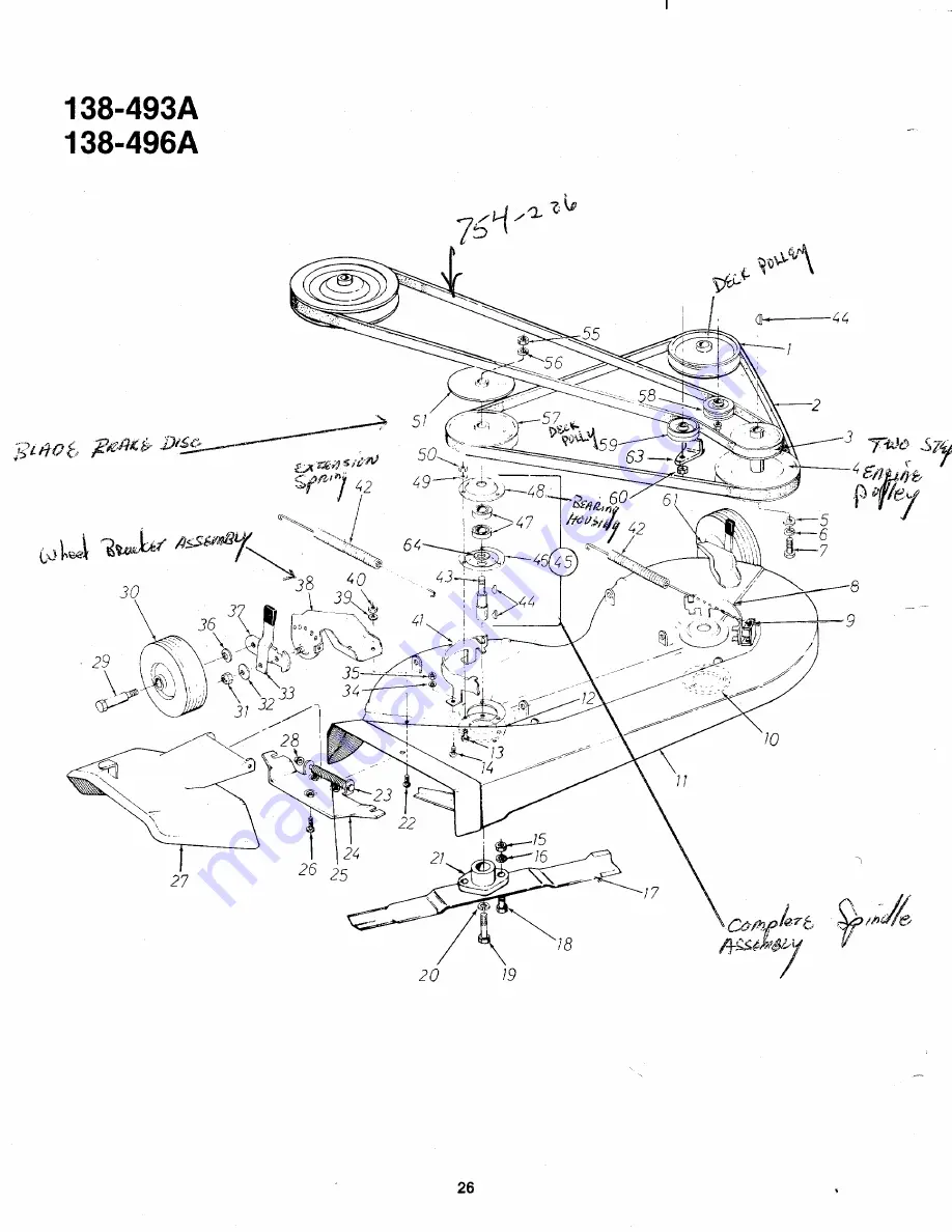 MTD 138-493A Owner'S Manual Download Page 26