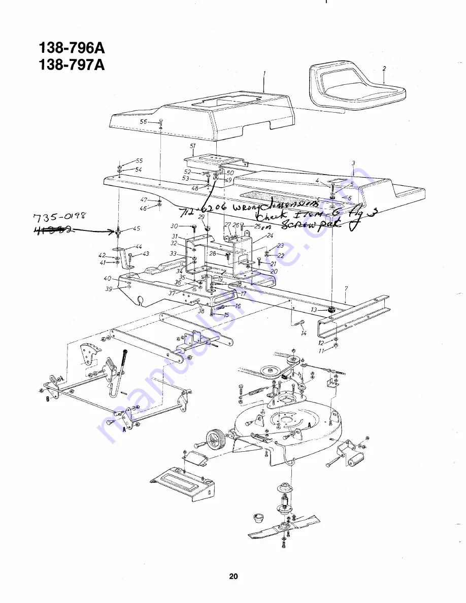 MTD 138-796A Owner'S Manual Download Page 20