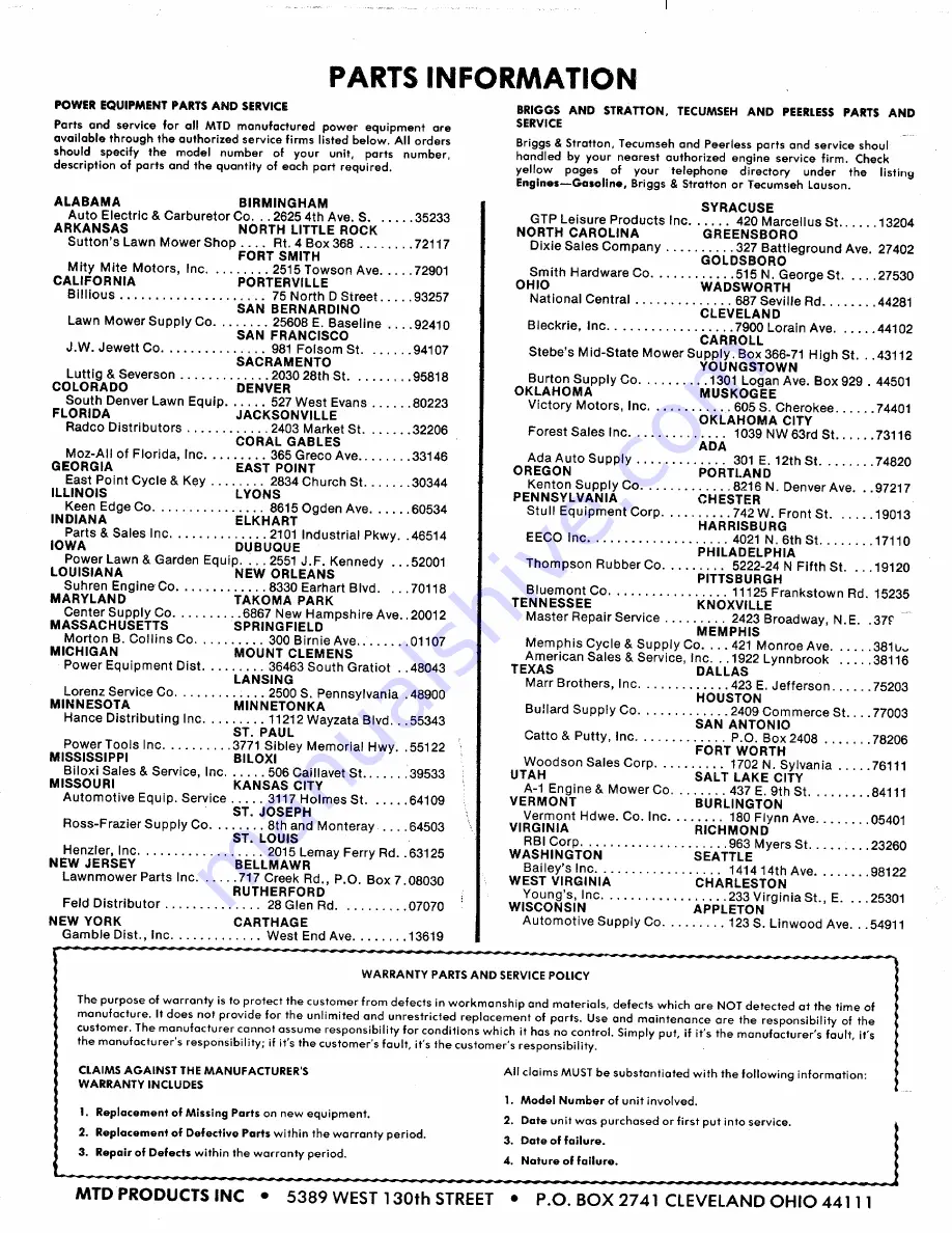 MTD 139-465-300 Owner'S Manual Download Page 31