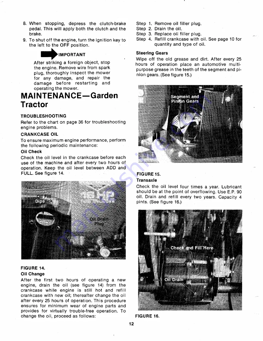 MTD 140-830A Скачать руководство пользователя страница 12