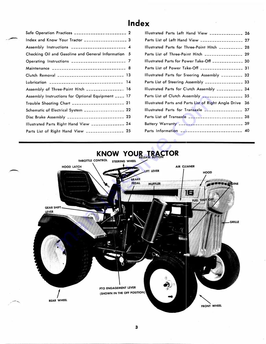 MTD 144-860A Owner'S Operating Service Instruction Manual Download Page 3