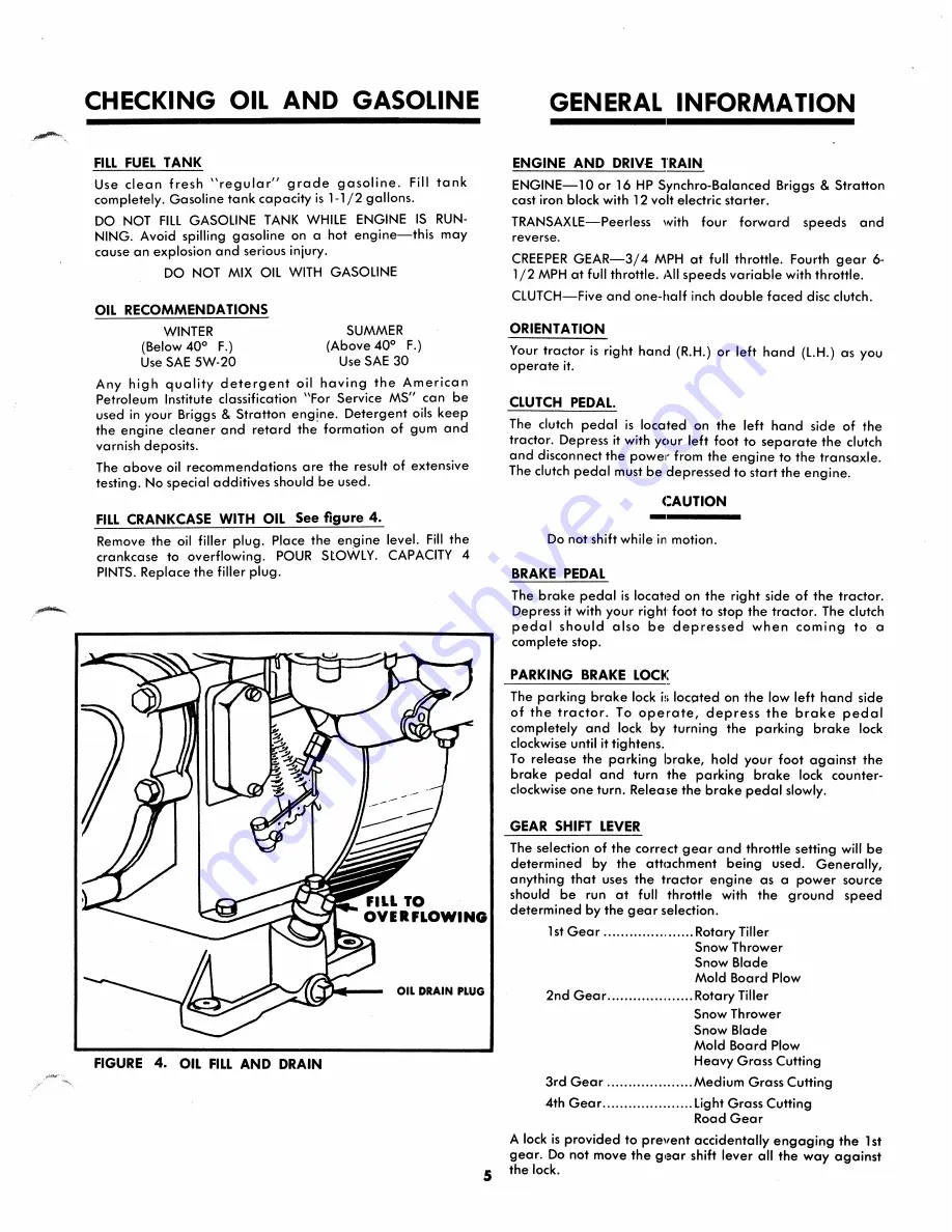 MTD 144-860A Owner'S Operating Service Instruction Manual Download Page 5