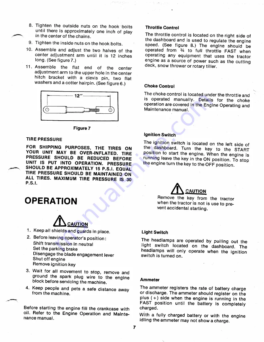 MTD 146-960A Owner'S Operating Service Instruction Manual Download Page 7