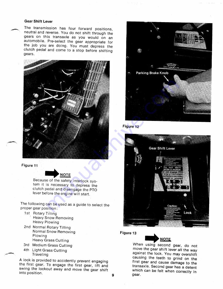 MTD 146-960A Owner'S Operating Service Instruction Manual Download Page 9