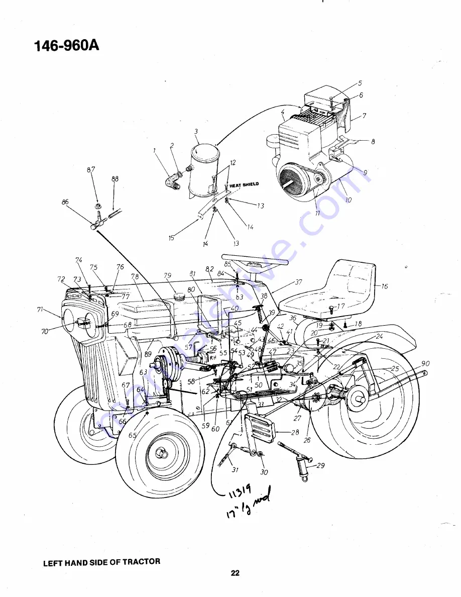 MTD 146-960A Owner'S Operating Service Instruction Manual Download Page 22