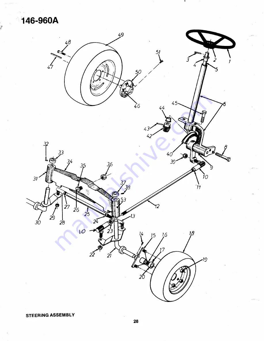 MTD 146-960A Owner'S Operating Service Instruction Manual Download Page 28