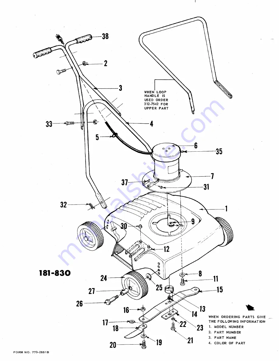 MTD 181-830 Owner'S Manual Download Page 2