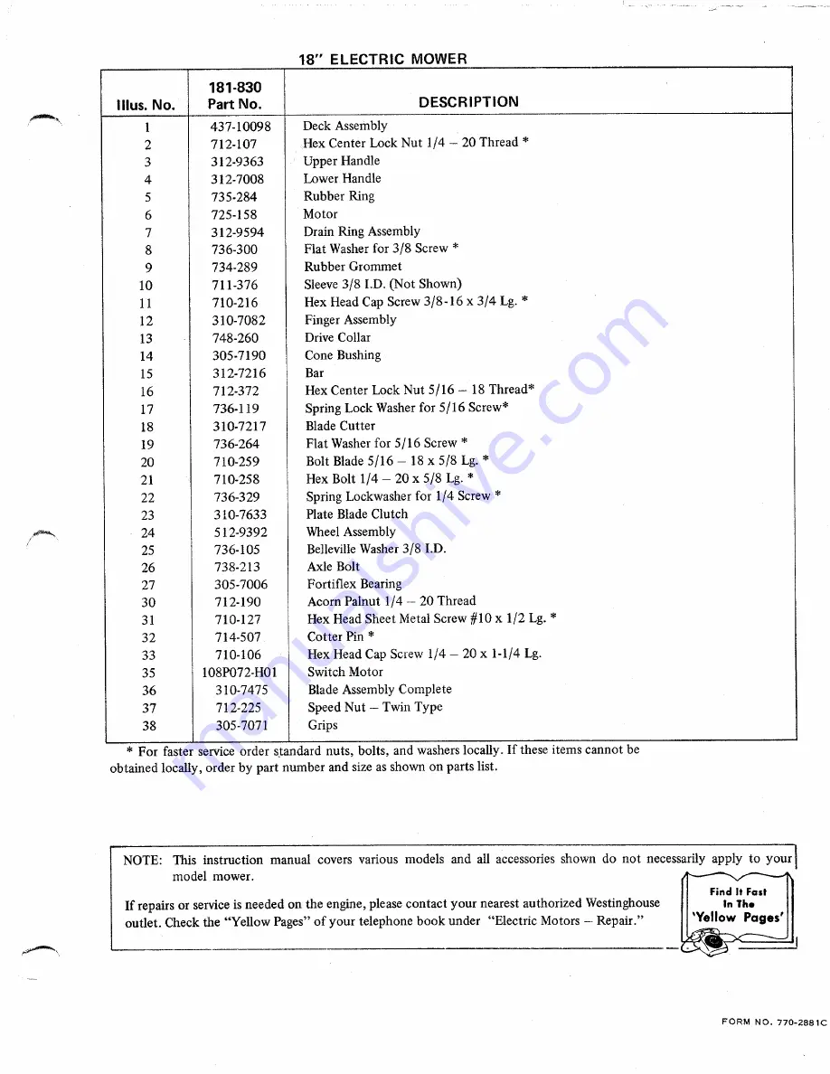 MTD 181-830 Owner'S Manual Download Page 3