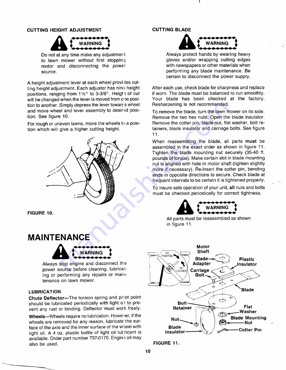 MTD 189-421-000 Owner'S Manual Download Page 10