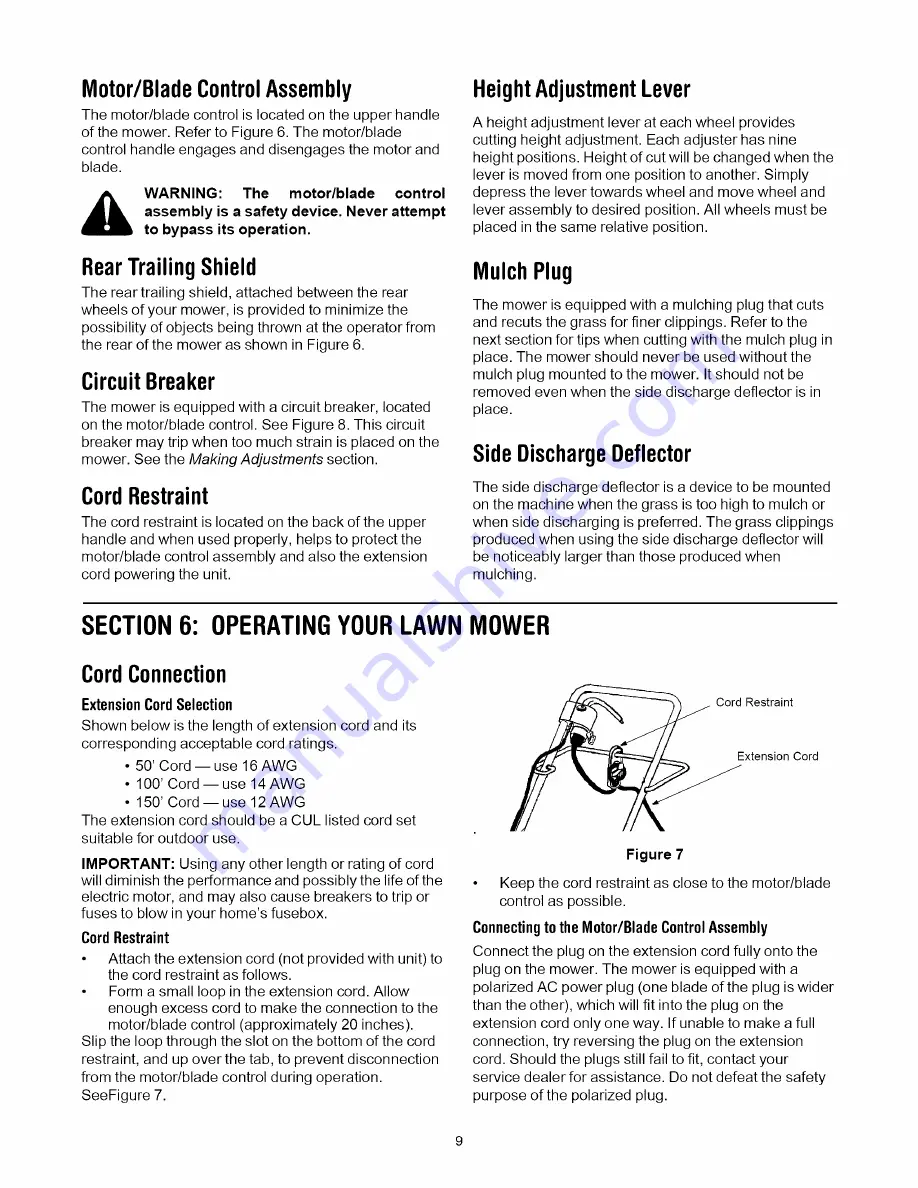 MTD 18A-717-800 Operator'S Manual Download Page 9