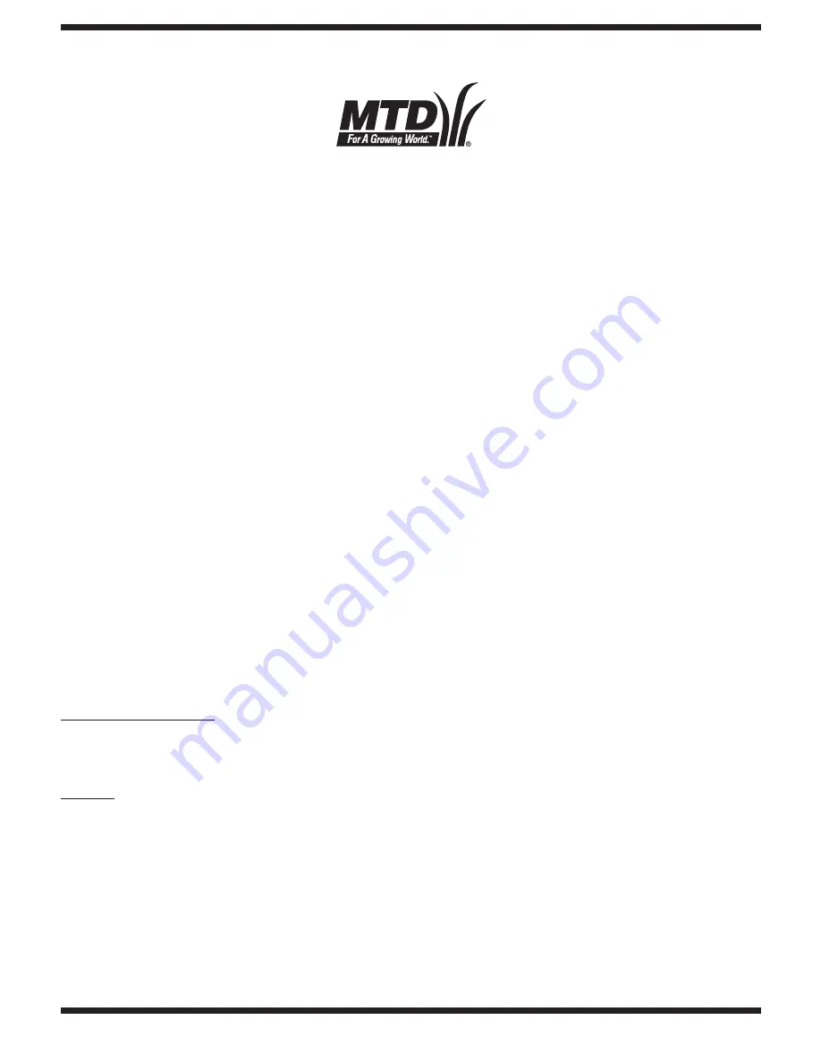 MTD 19A30031OEM Operator'S Manual Download Page 20