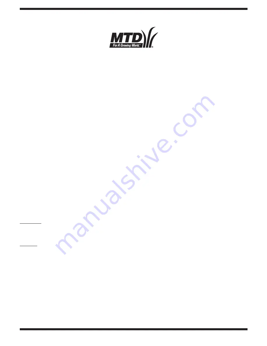 MTD 19A30045OEM Operator'S Manual Download Page 10