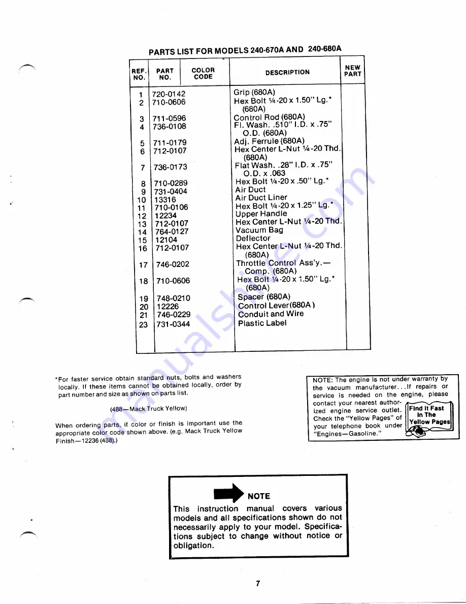 MTD 240-670A Owner'S Manual Download Page 9