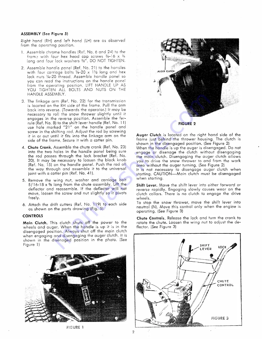 MTD 311-300 Operating/Service Instructions Manual Download Page 2