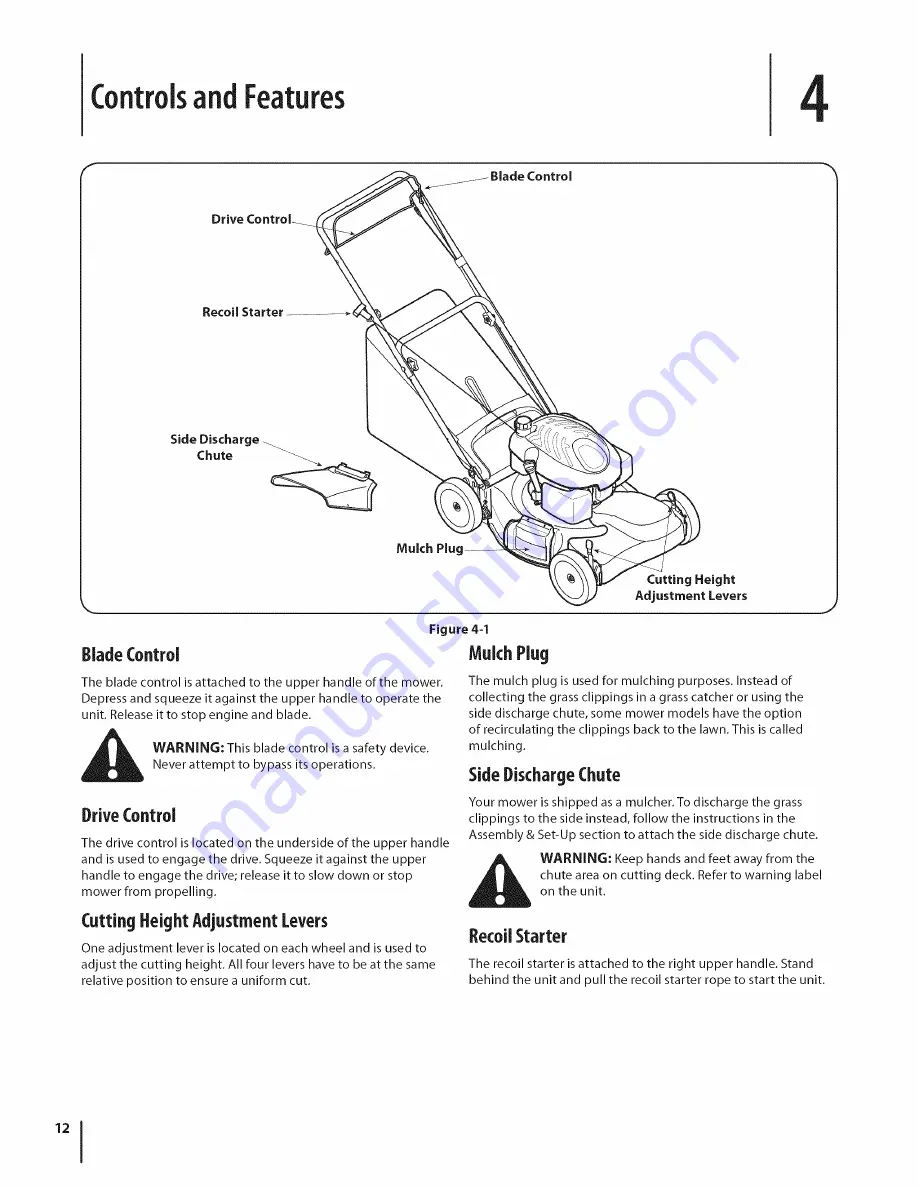 MTD 46M9 Operator'S Manual Download Page 12