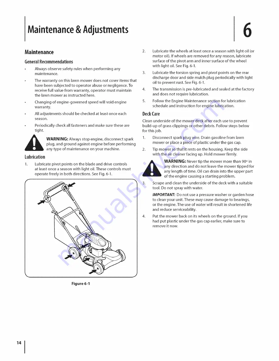 MTD 46M9 Operator'S Manual Download Page 14