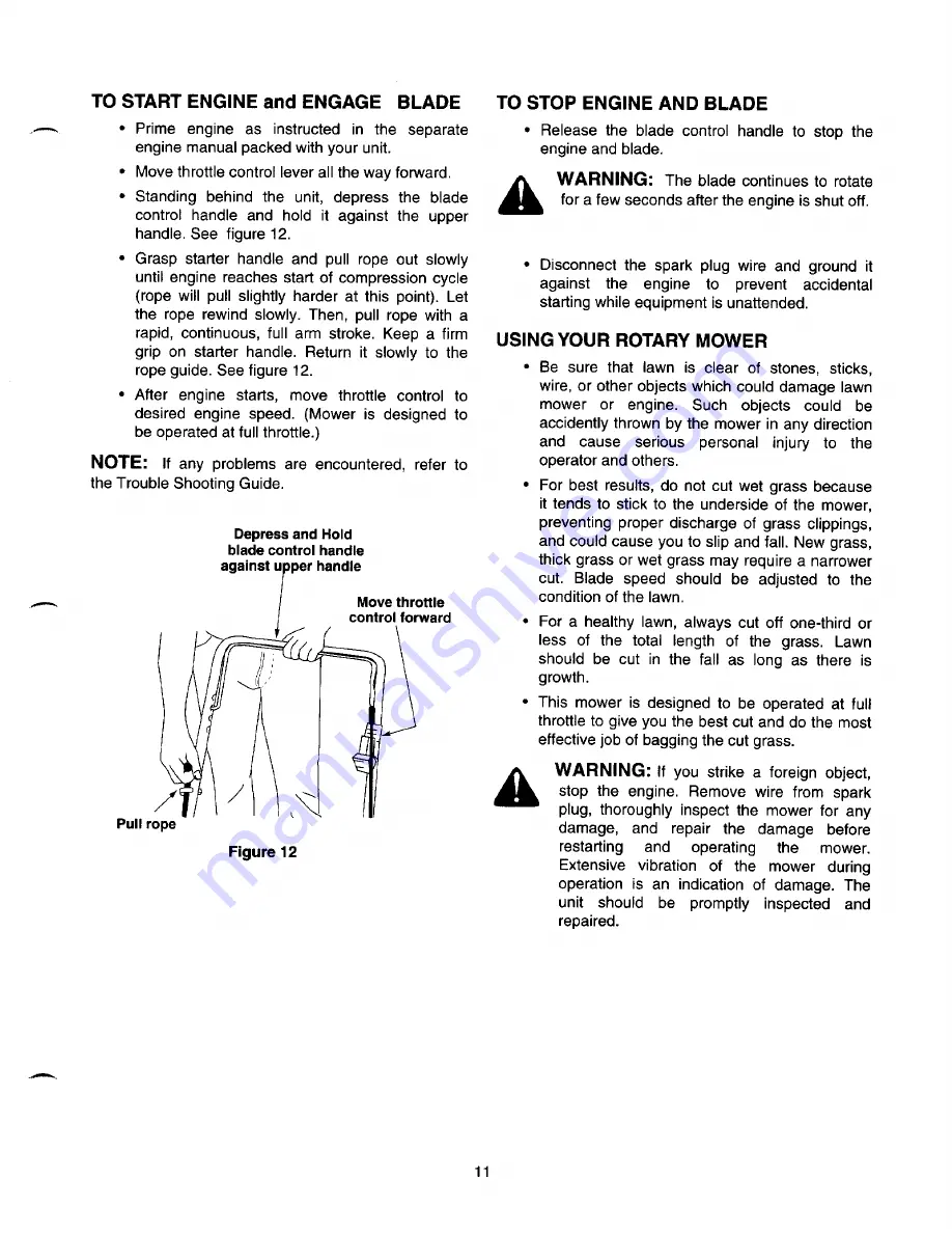 MTD 510-519 Series Owner'S Manual Download Page 11