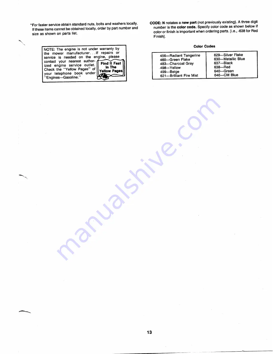 MTD 516R Owner'S Manual Download Page 13