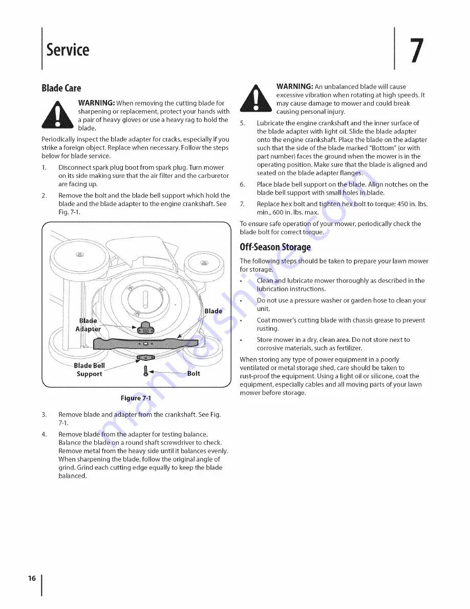 MTD 54M7 Operator'S Manual Download Page 16