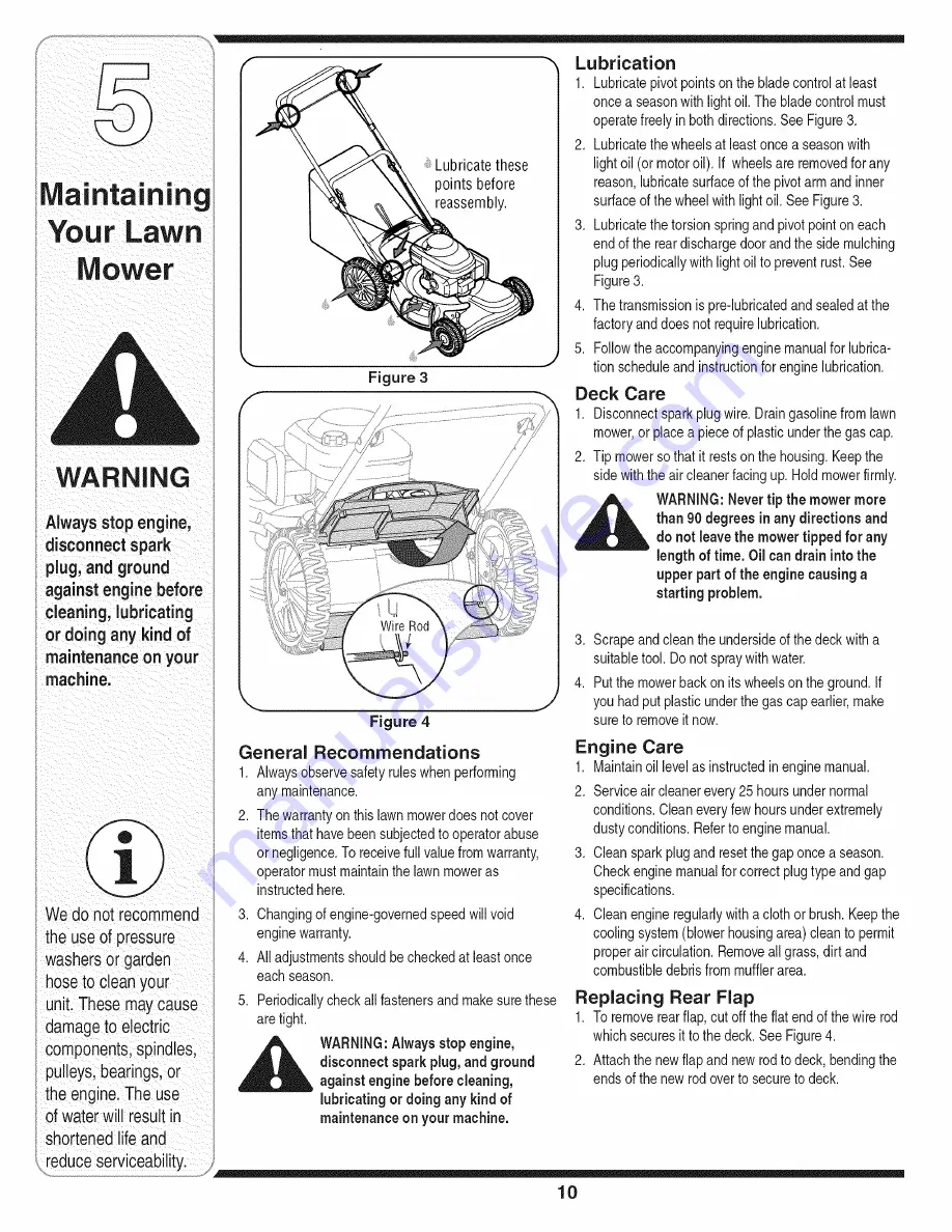 MTD 566Q Operator'S Manual Download Page 10