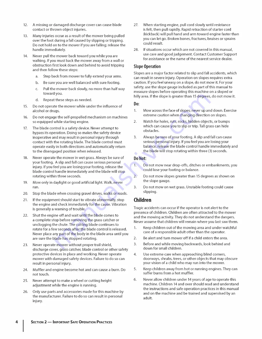 MTD 58K Operator'S Manual Download Page 4