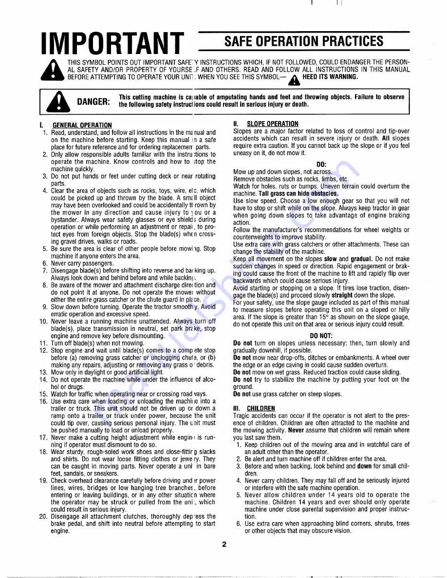 MTD 610-619 Owner'S Manual Download Page 2