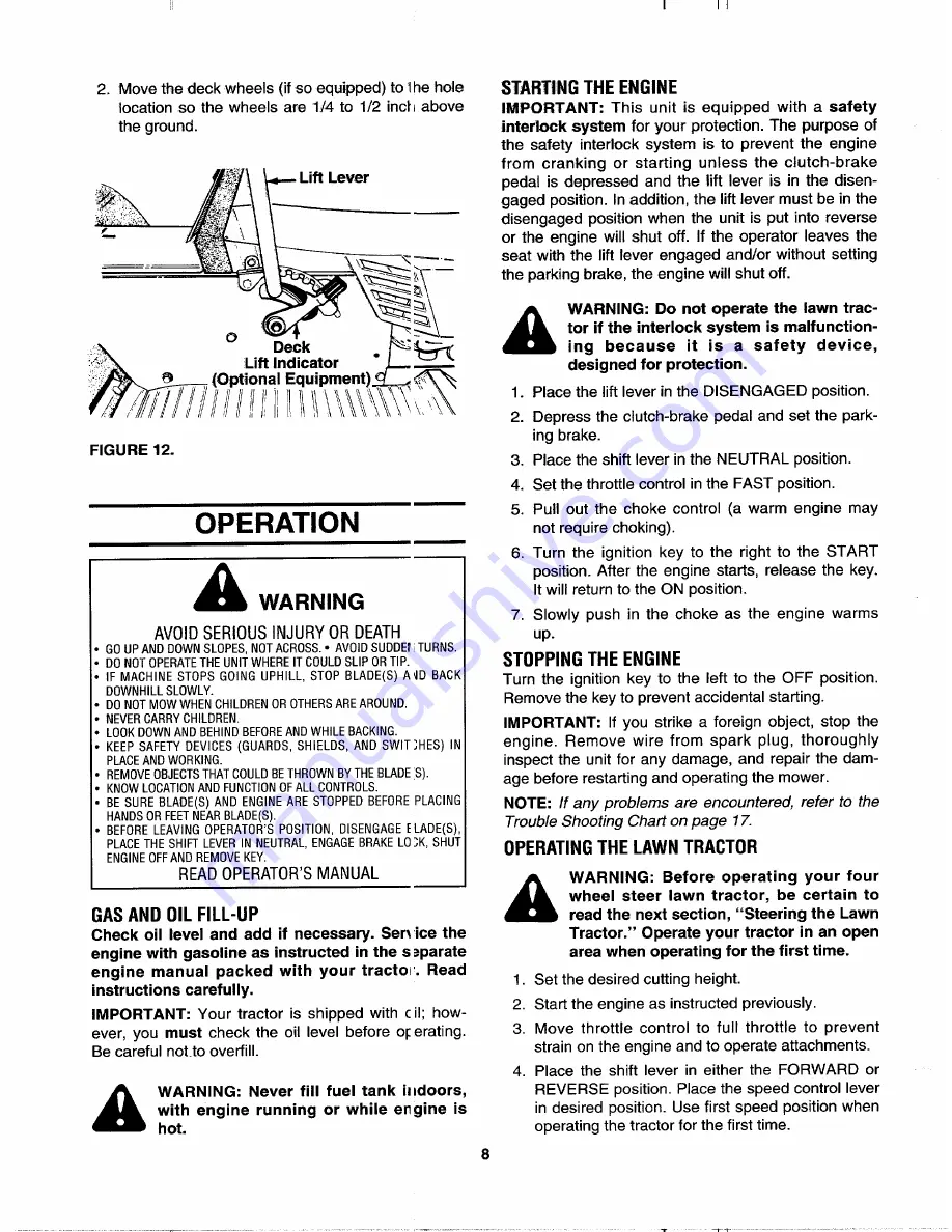 MTD 610-619 Owner'S Manual Download Page 8