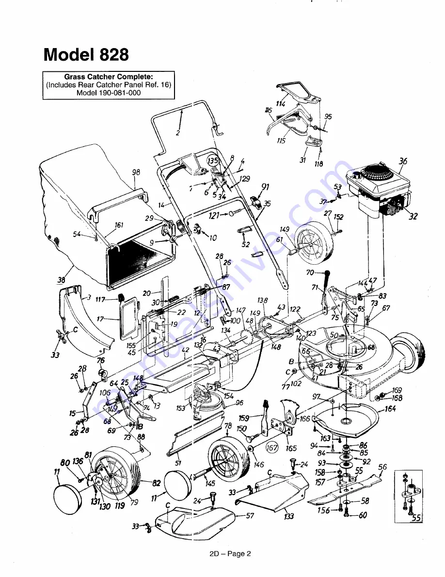 MTD 828 Series Illustrated Parts List Download Page 2