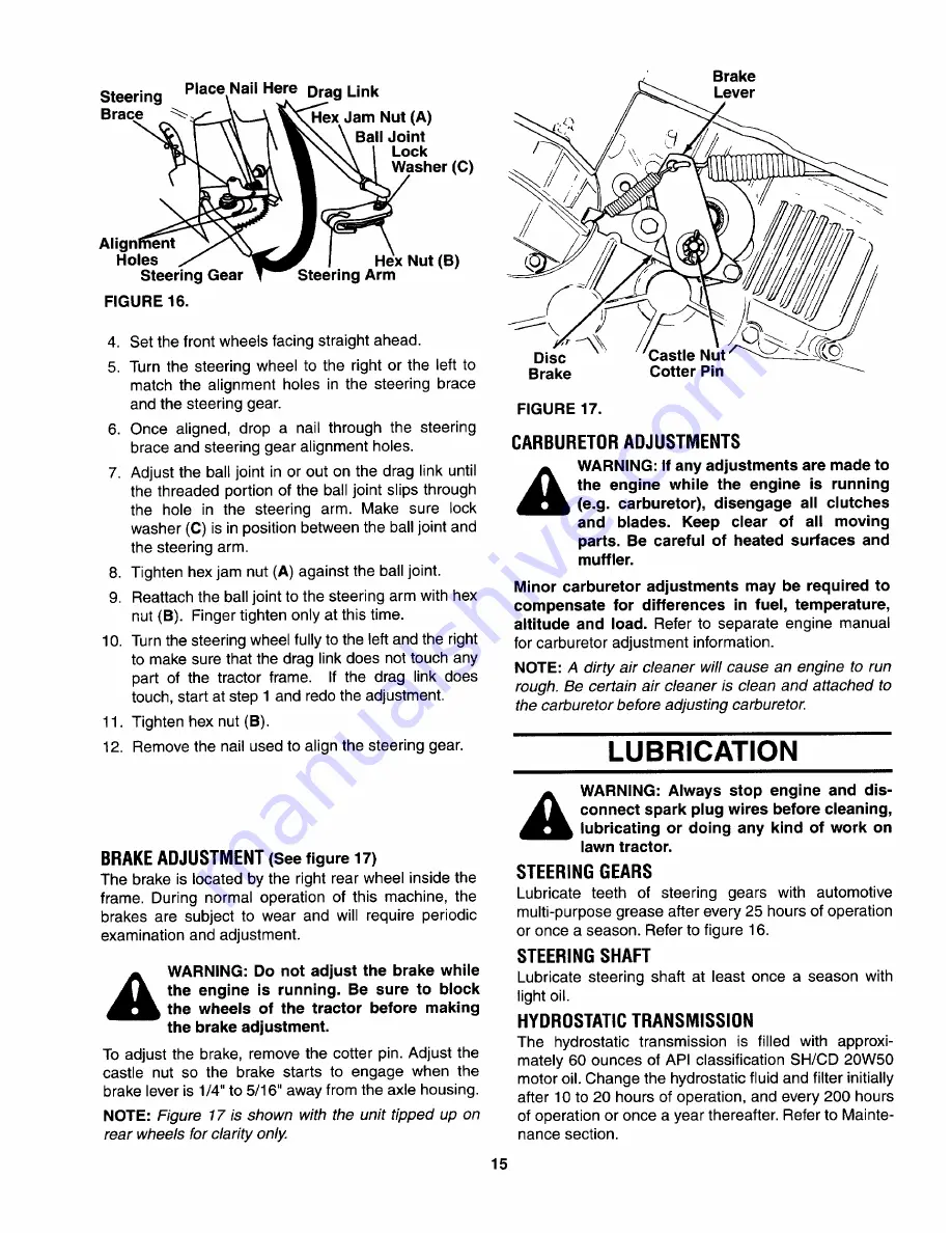 MTD 833 Owner'S Manual Download Page 15