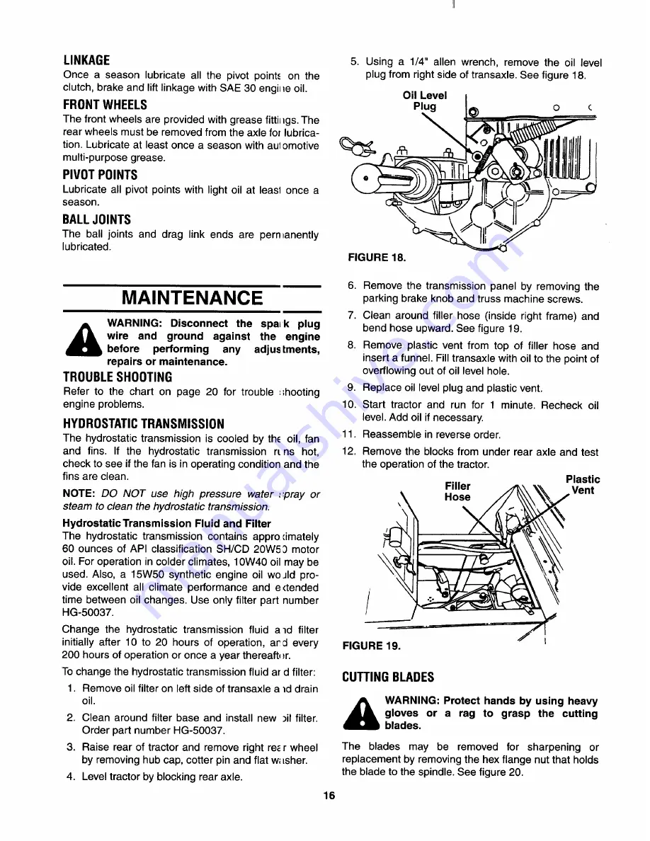 MTD 833 Owner'S Manual Download Page 16