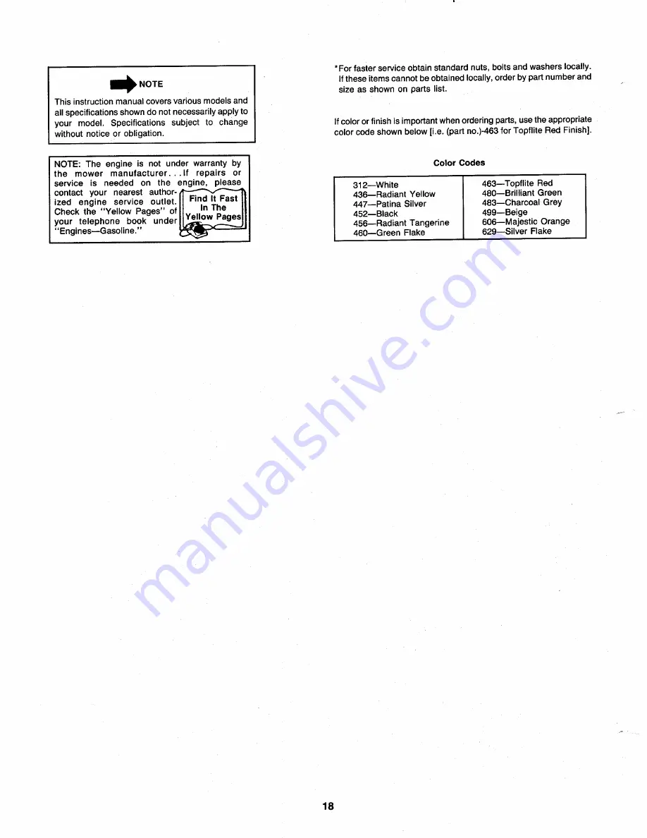 MTD 84 Owner'S Manual Download Page 18