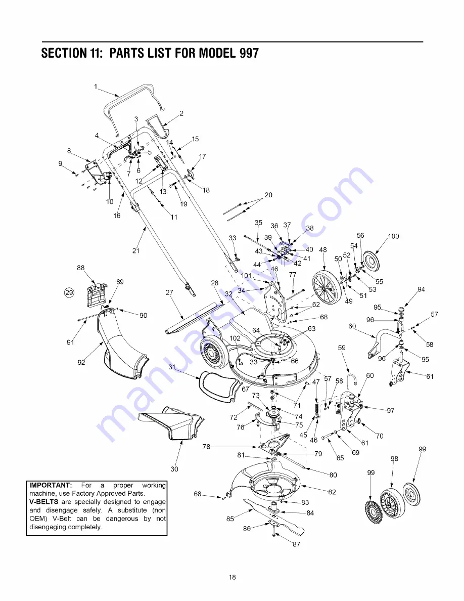 MTD 997 Operator'S Manual Download Page 18