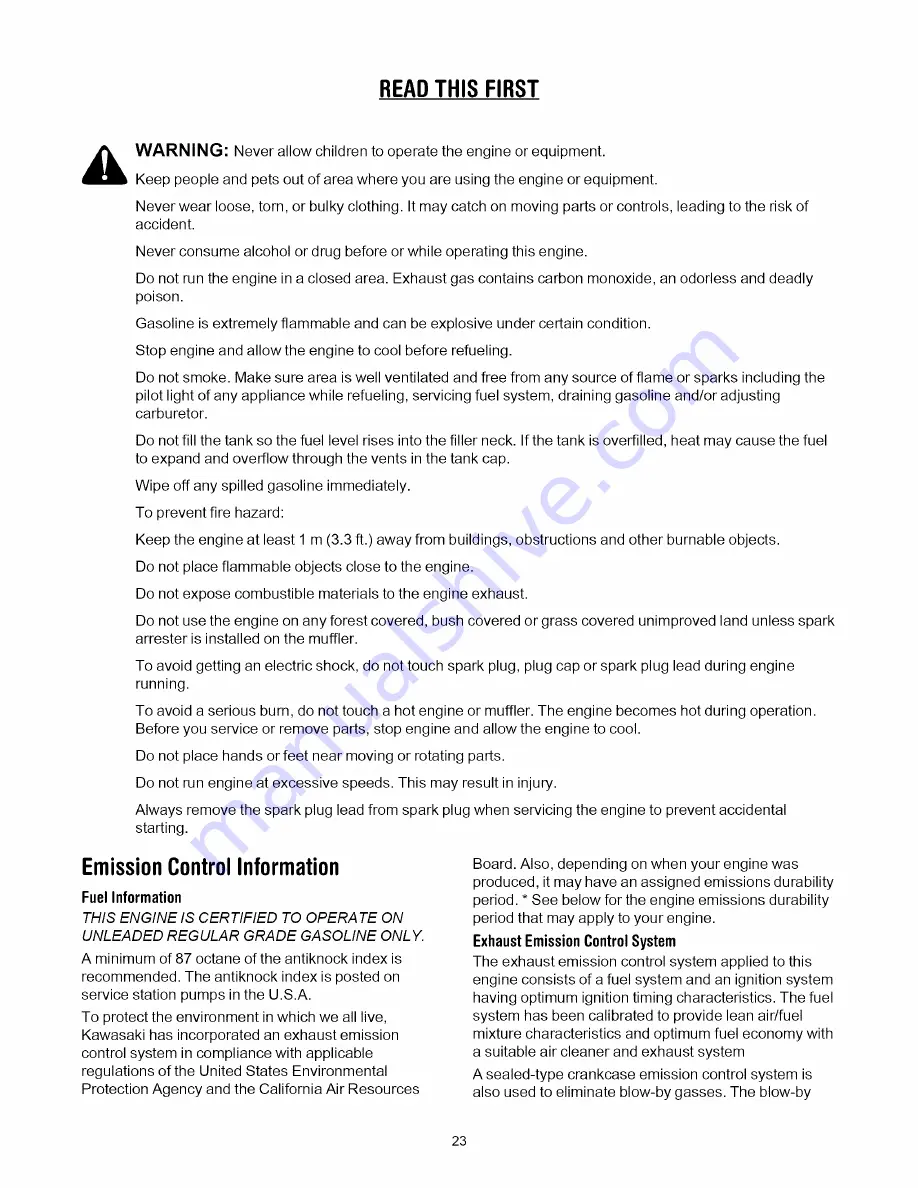 MTD 997 Operator'S Manual Download Page 23