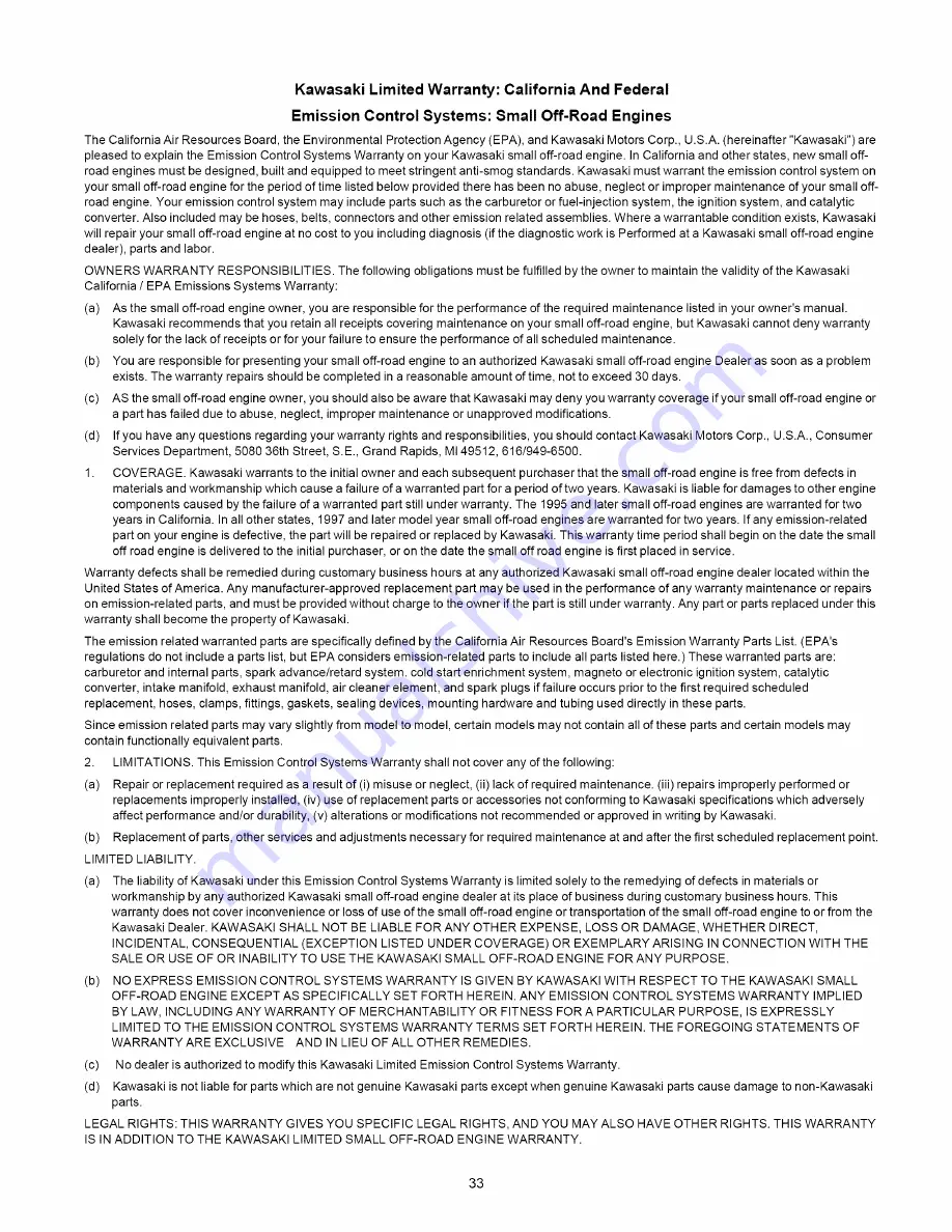 MTD 997 Operator'S Manual Download Page 33