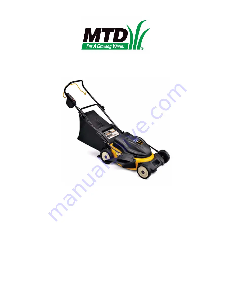 MTD CC 500 BAT Professional Shop Manual Download Page 1