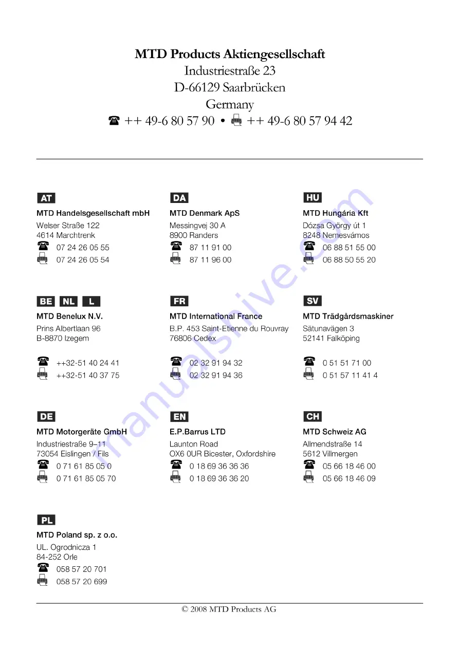 MTD ECS 20 Manual Download Page 48