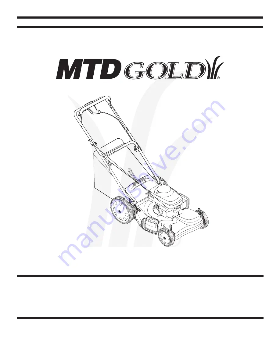 MTD Gold 500 Series Скачать руководство пользователя страница 1