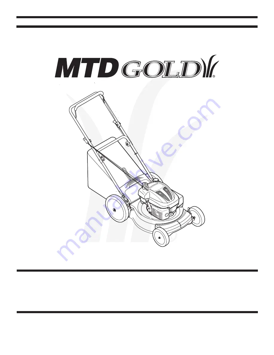 MTD Gold 580 Series Operator'S Manual Download Page 1